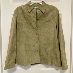 Pendleton Leather Jacket - Olive Green